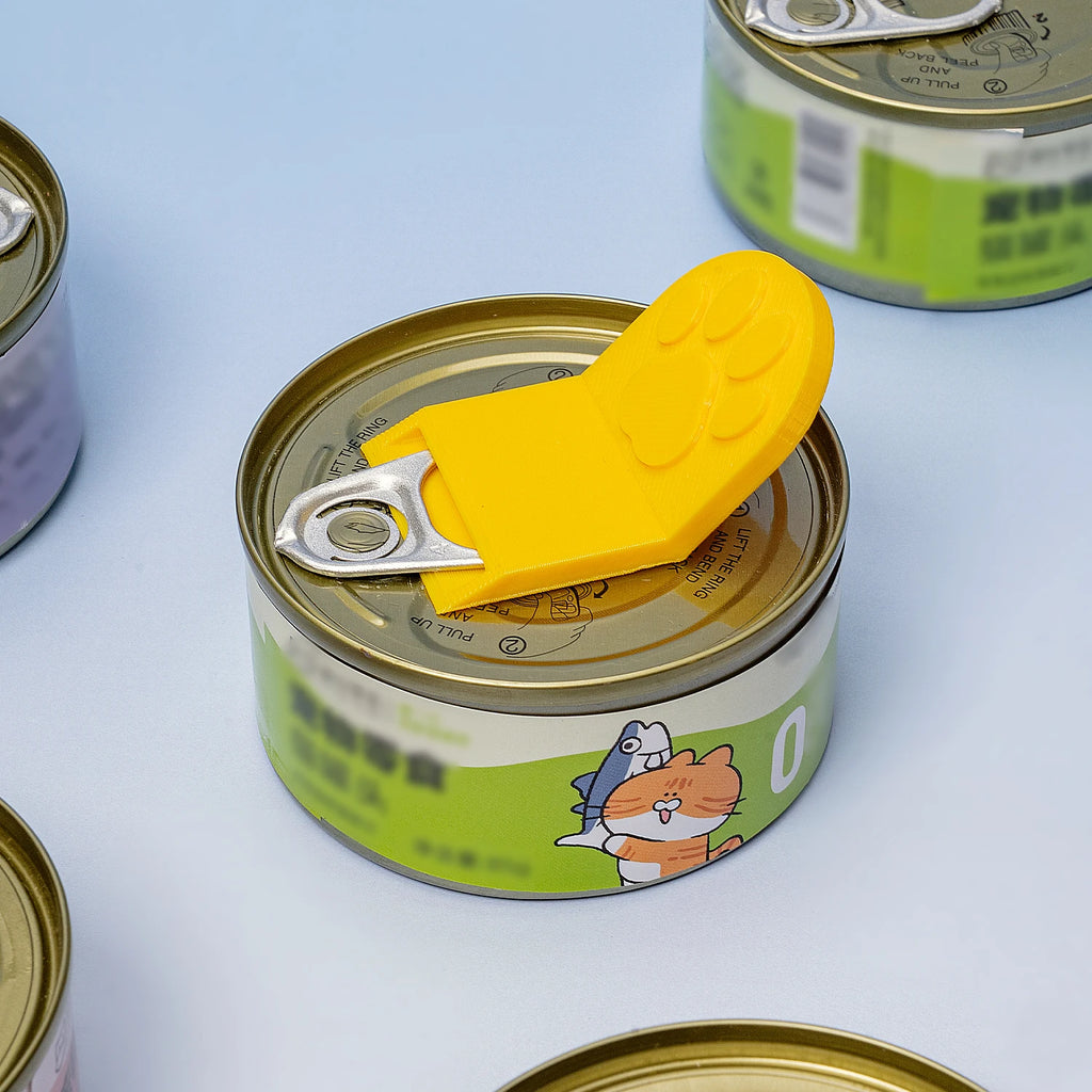 Cute Cat Paw Pet Food Can Opener – 3D Portable Feeding Spoon & Lid Opener