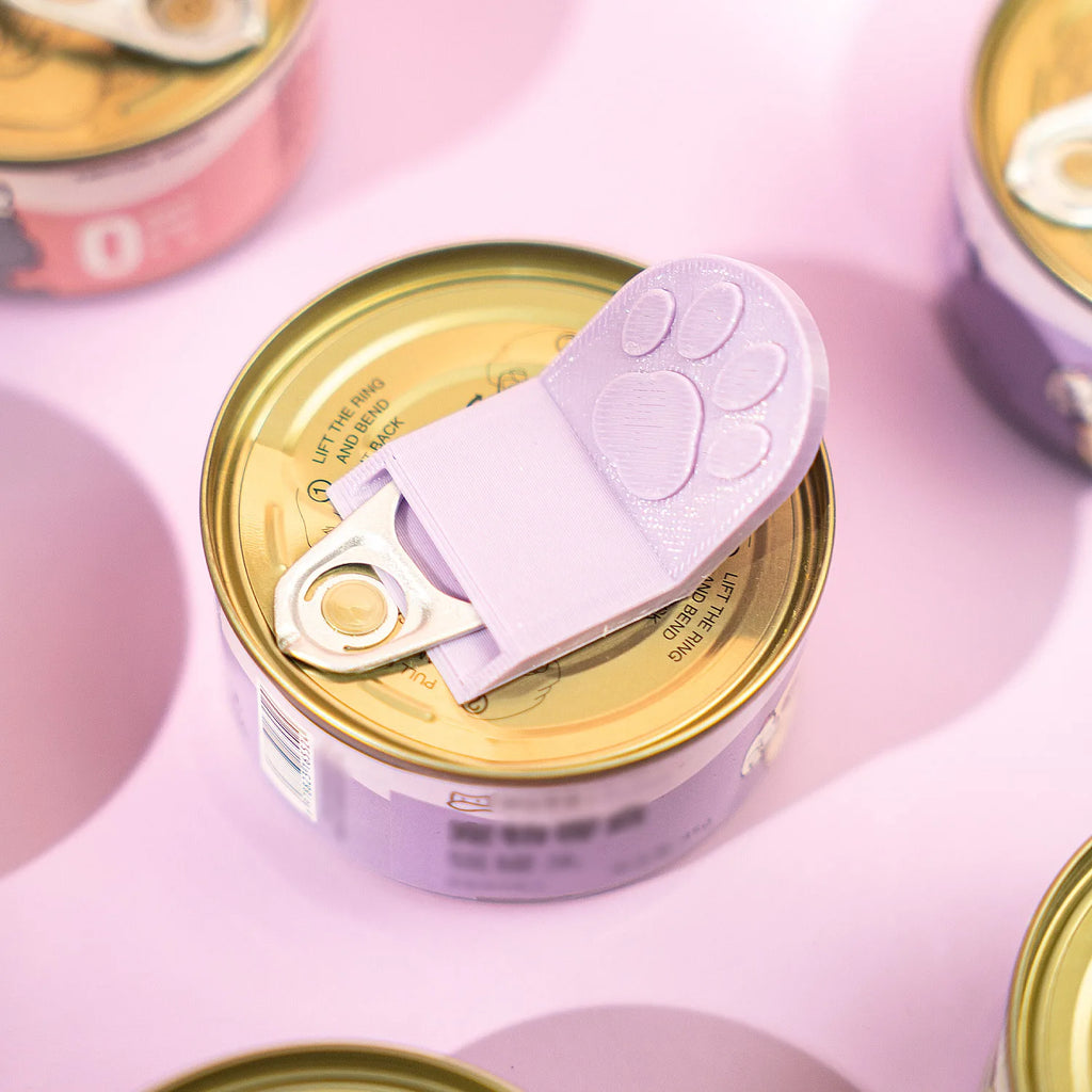 Cute Cat Paw Pet Food Can Opener – 3D Portable Feeding Spoon & Lid Opener