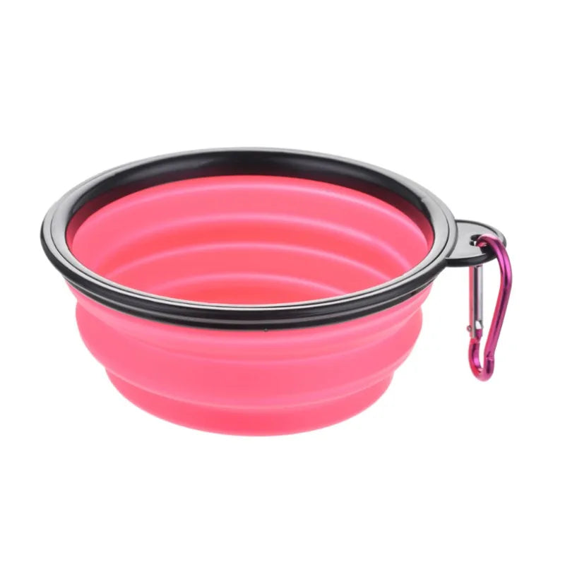 Portable Pet Food Bowl  Durable TPR Bowl  Cat and Dog Food Pet Silicone Collapsible Bowl Portable Travel Outdoor Water Food Bowl